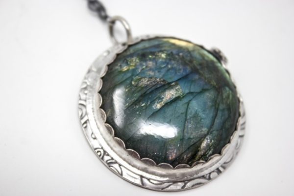 .999 Fine Silver and Labradorite Necklace