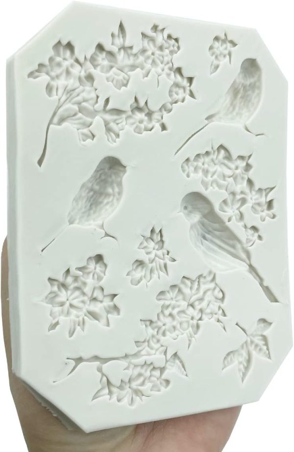 Birds & Blossoms Silicone Mold – Nature-Inspired Detailing for Crafts - Image 2