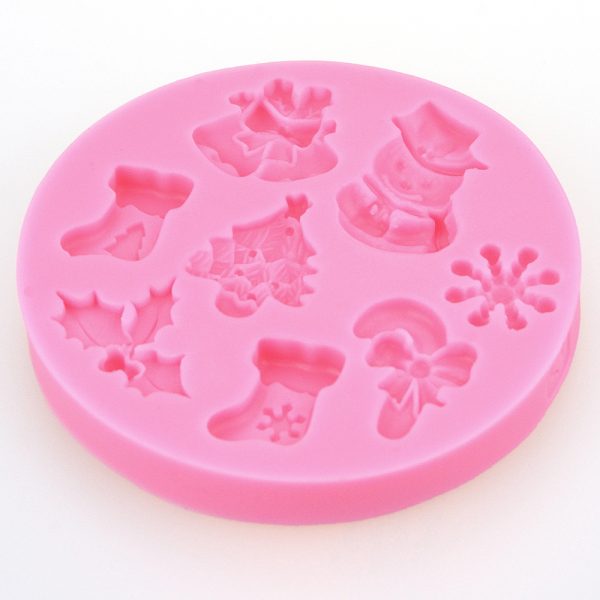 Christmas Silicone Mold – Snowman, Tree, Snowflake & Holiday Icons - Image 2