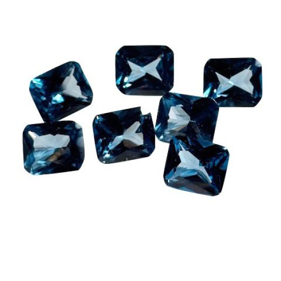 10x12 Emerald Cut Blue Zircon